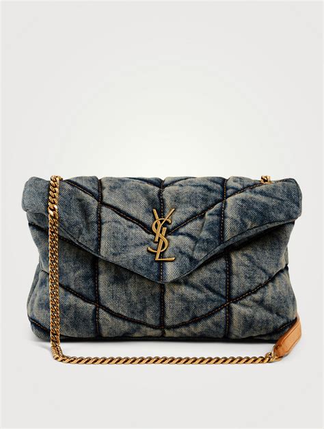 ysl lou lou denim bag|yves Saint Laurent loulou bag.